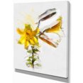 thumbnail image 2 of Tulipe Jaune avec Feuilles - Impression sur Toile Florale, 2 of 4