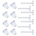 thumbnail image 2 of Weloille 25 PA-irs Of Plastic Earring Posts And Transparent Earrings On The Back Of Earrings, 2 of 9