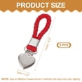 thumbnail image 2 of Uxcell 6 Pcs Tea Towel Clips with Cotton Loop for Hanging, 4.3 Inch Metal Towel Hooks Multipurpose Cloth Hangers for Home Kitchen Bathroom, Red(Heart), 2 of 7