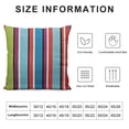 thumbnail image 5 of Heduofu Corded Decorative Indoor/Outdoor Square Throw Pillow, Perfect for Patio Decor - Colorful Stripe White, 5 of 5