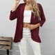 thumbnail image 2 of Blusa de manga 3/4 para mujer, informal, cómoda, de color sólido. Pompotops qwe20491, 2 of 9