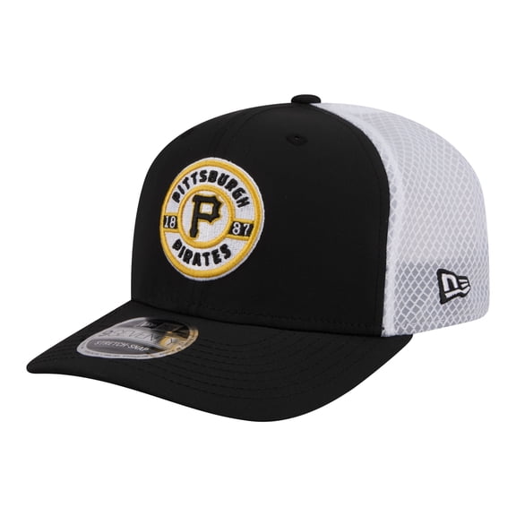 Men's New Era Black Pittsburgh Pirates Active 9SEVENTY Adjustable Trucker Hat