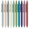 thumbnail image 2 of (2 pack) Retractable Gel Pens, 10 pcs Black Ink 0.5mm Fine Point Pen Set, Quick-drying Smooth Writing Aesthetic Journal Pens for Women, Pretty Pens for Home, Campus, Work, 2 of 8