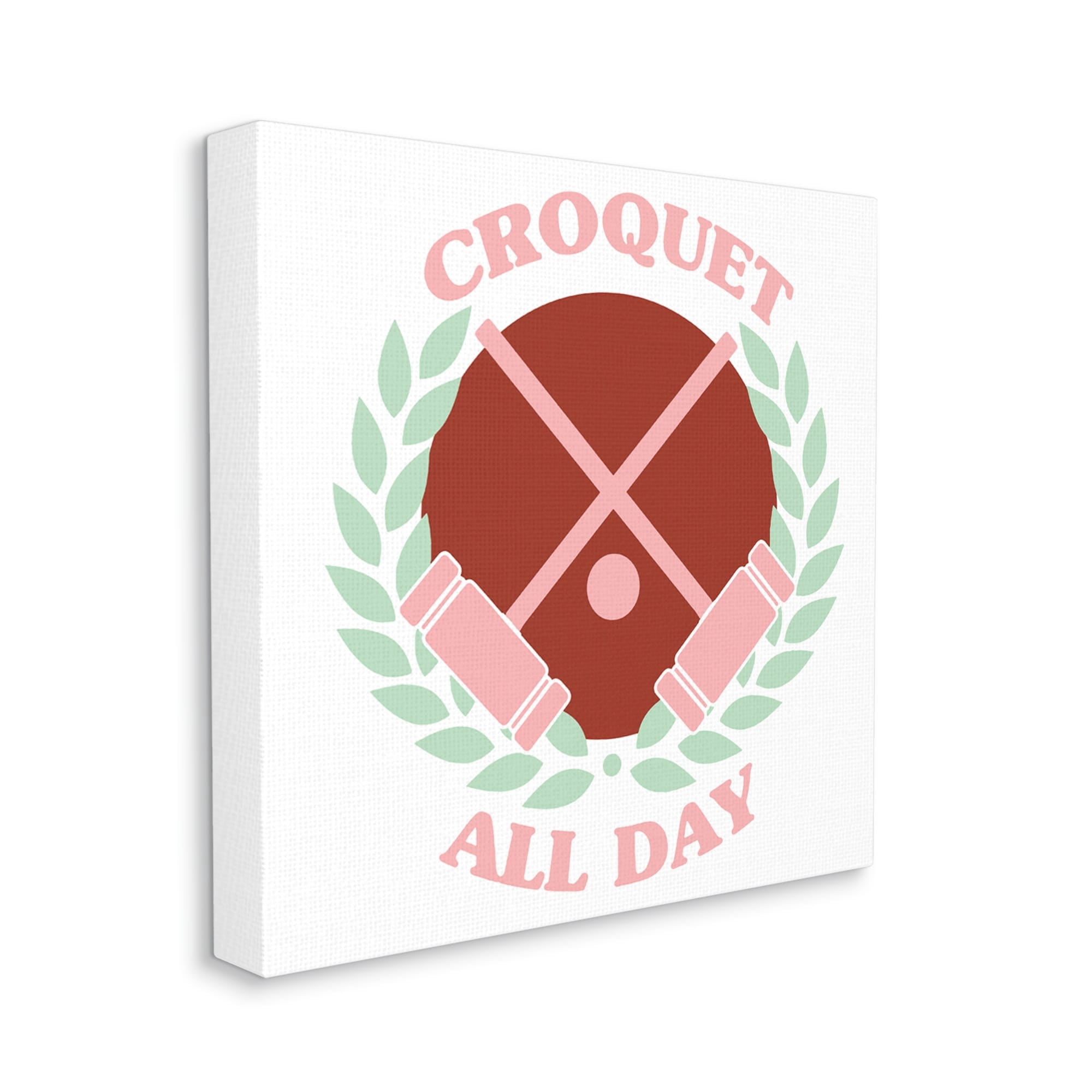 Stupell Industries Croquet All Day Pastel Sports Religious Painting Gallery Wrapped Canvas Print Wall Art