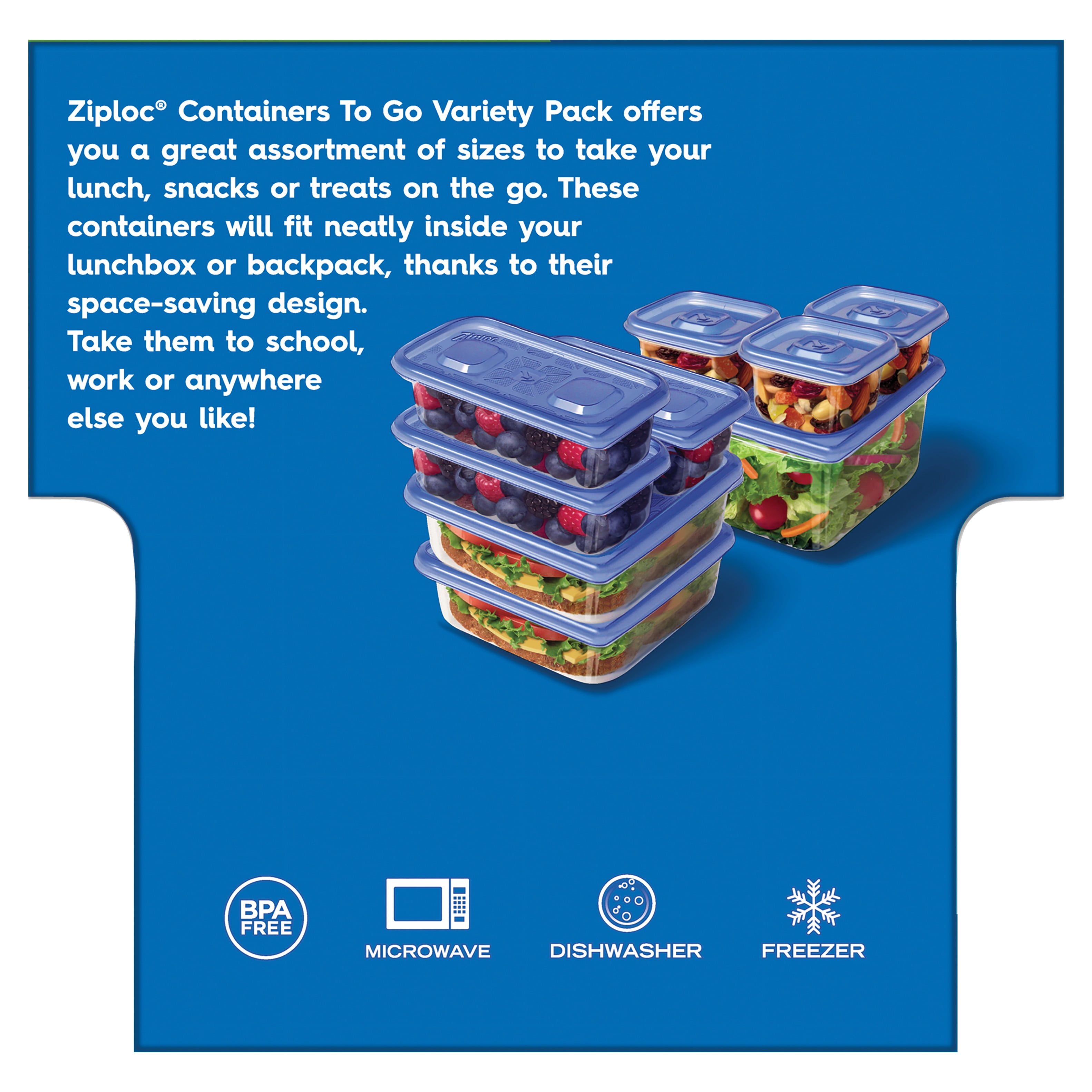 Ziploc To Go Containers Variety Pack 18 Pc