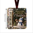 thumbnail image 2 of Homellea Christmas Cash Gift Holder Ornament with Snowman Bucks Design, Clear Acrylic Money Holder with Rolled Bill Tube, Holiday Cash Gift Presentation, Seasonal Gift Exchange, 3.94 Inch, 2 of 5