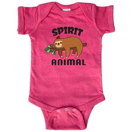 

Inktastic My Spirit Animal is a Sloth with Sloth Illustration Gift Baby Boy or Baby Girl Bodysuit