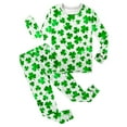 thumbnail image 2 of Jamsmile Toddler Girls Pajamas St. Patrick'S Day Long Sleeve Cartoon Tops + Pants Soft Pjs Girls Sleepwear, 2 of 5