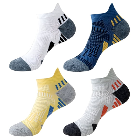 FLORNIX 4Pairs Mens Ankle Socks9-13Mens Ankle Socks Size 9-11 Men's Socks ,