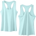 thumbnail image 7 of OIUUAK for Women Racerback Tank Tops, Loose Fit Athletic Workout Shirts Lightweight Breathable Summer Running Yoga Gym Tops Sleeveless, Light Green, 7 of 7