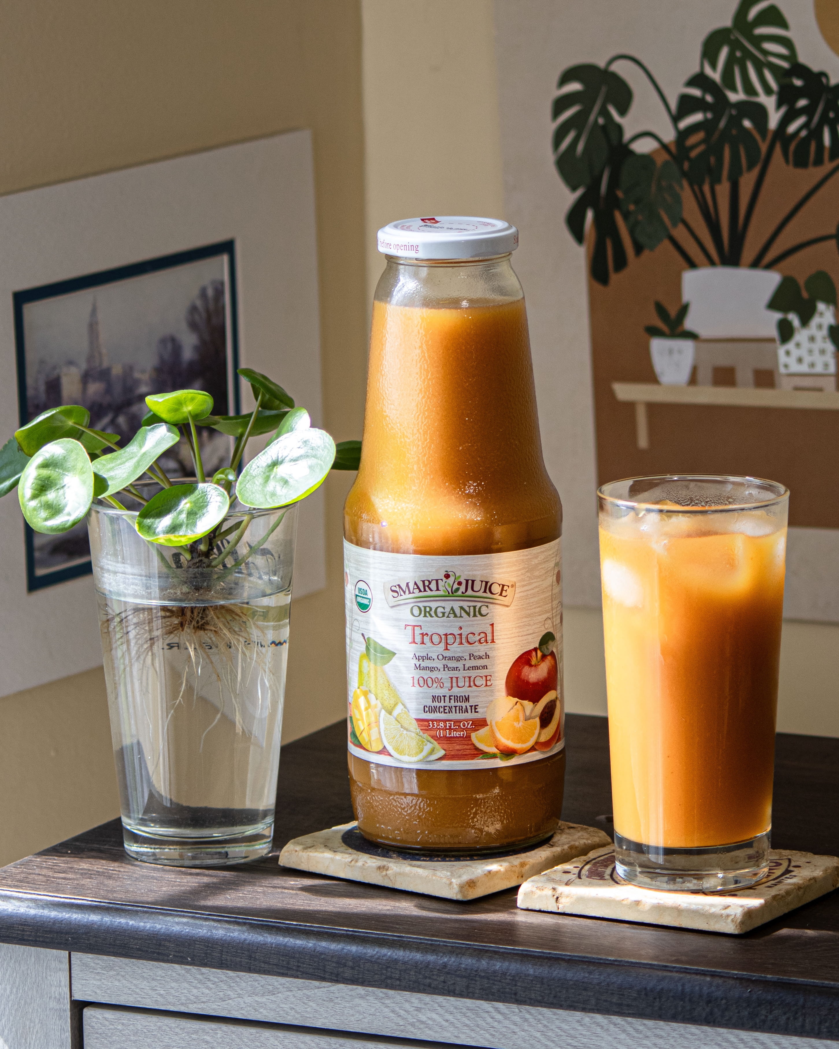 Smart Juice Organic Tropical Juice - 100% Juice, Not From Concentrate - 33.8 fl oz (1L) - (Pack of 6)