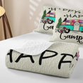 thumbnail image 4 of Erosebridal Happy Camping Quilt Full, RV Accessories Camper Car Full Bedspread Sets, 4 of 7