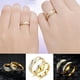 thumbnail image 2 of Anillo de promesa de 4/6 mm de oro de 18 quilates a rayas de acero inoxidable para hombres y mujeres joyería de anillos de boda para parejas de acero de titanio, 2 of 4