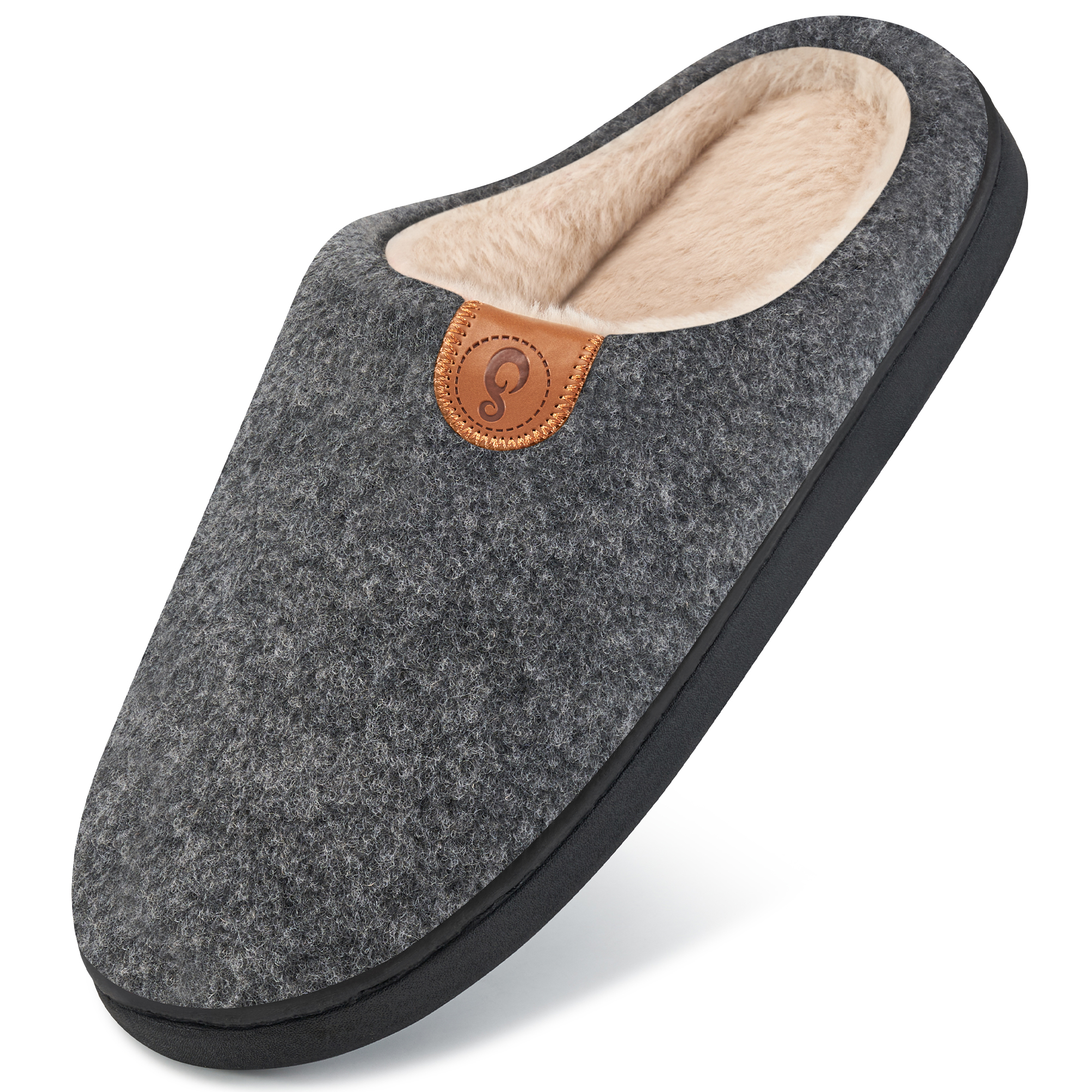 Ecetana Men's Memory Foam Fuzzy House Slippers