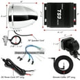 thumbnail image 5 of GoHawk TS3-Q Motorcycle Bluetooth 4 Speakers Handlebar Mount MP3 Music Player Sound Audio Stereo Amplifier System ATV USB Micro SD FM Radio Chrome, 5 of 9
