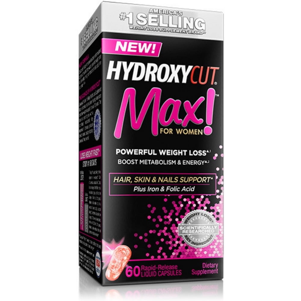 Hydroxycut Max! Powerful Weight Loss Supplement for Women, 60 Capsules