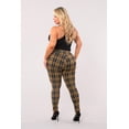 thumbnail image 4 of Plus Size Treggings With Zipper Pocket Trim - Yellow, Black, White Plaid, 4 of 11