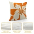 thumbnail image 4 of JEUXUS  Throw Pillow Covers Orange Hibiscus Cushion Pillow Case Home Decor Pillowcase, 4 of 5