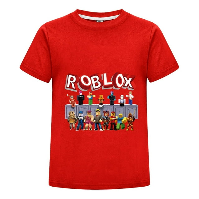 Playera Infantil Estampada de Roblox para Niño, Camiseta Casual Gamer de Verano, Algodón Suave y Cómodo, Ropa para Regalo de Niños Amantes de los Videojuegos