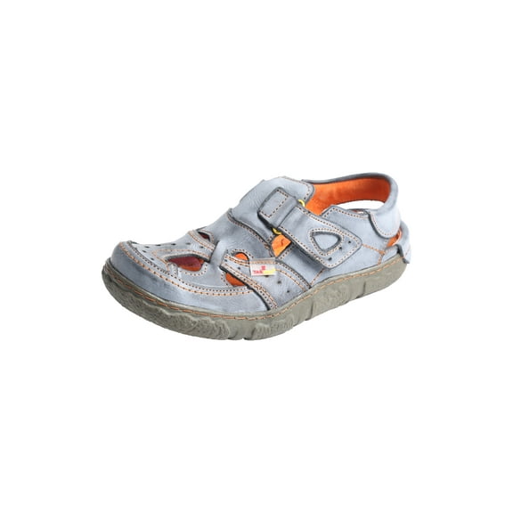 TMA EYES Women's Casual Hook and Loop Breathable Leather Sneaker