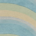 thumbnail image 2 of 3'x5' Ocean Blue Beige Hand Tufted Abstract Waves Indoor Area Rug, 2 of 4