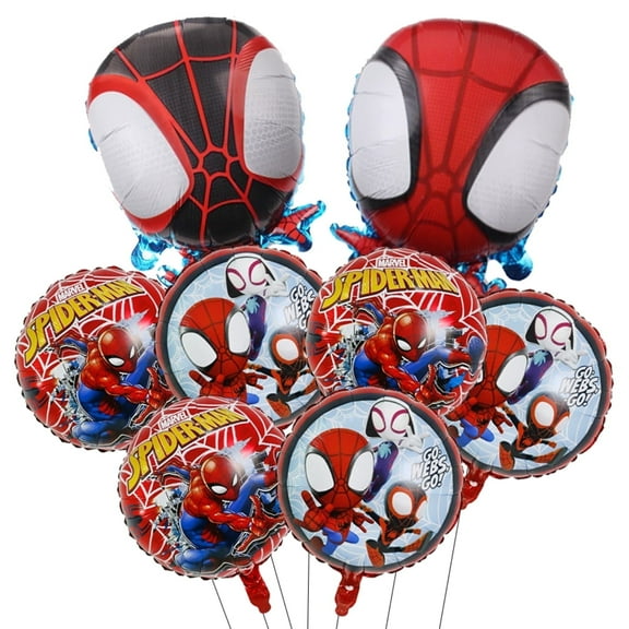 BCD-PRO Spidey Balloons Birthday Party Decorations, Spider-Man, Foil, 8 Count