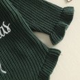 thumbnail image 6 of Cjfdfy Newborn Baby Girl Christmas Clothes Knit Ruffled Sweater Romper First Christmas Letter Bow Embroidery Bodysuits Infant Christmas Fall Winter Warm Clothes 0-12M, 6 of 7