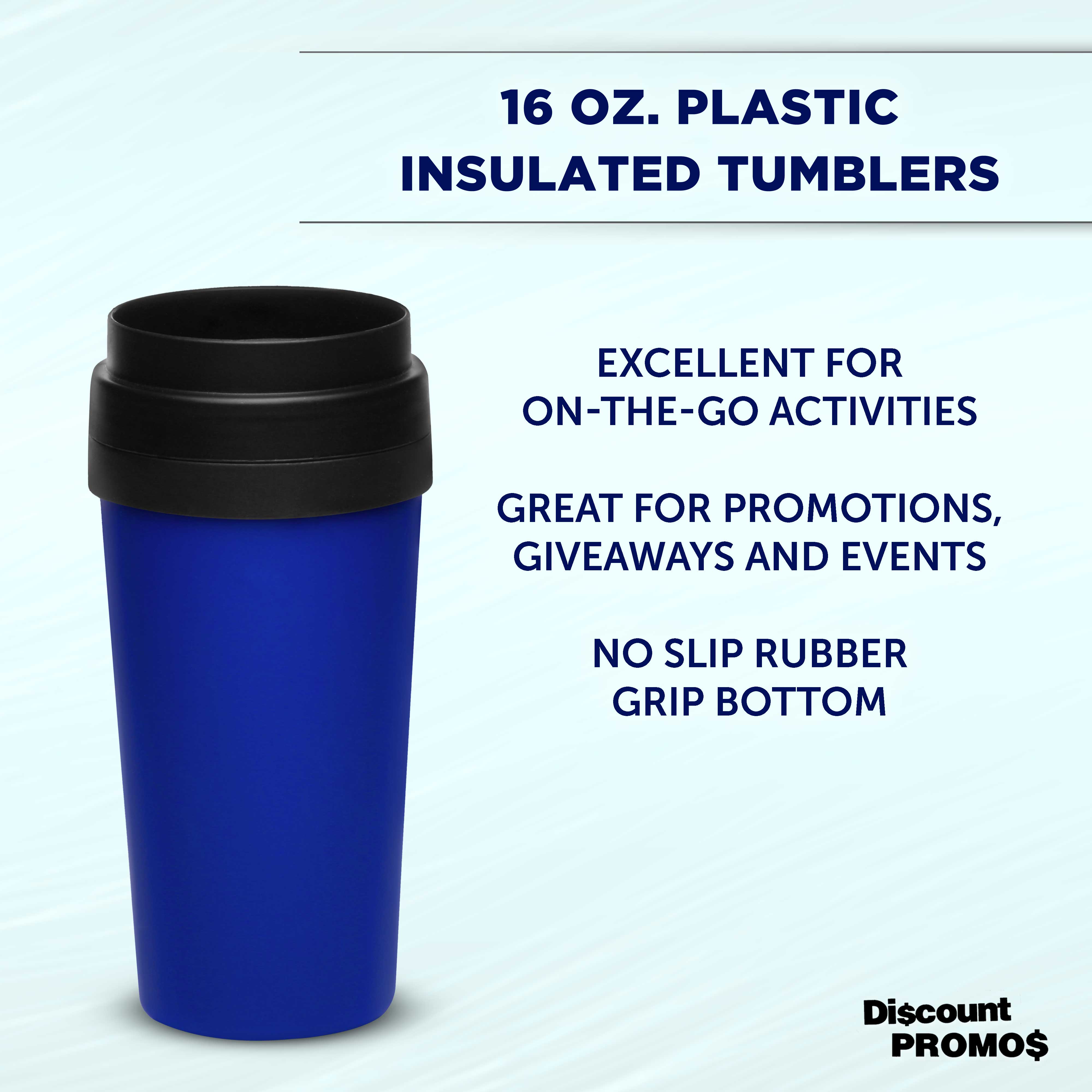 Plastic Insulated Tumblers 16 oz. Set of 10, Bulk Pack - Perfect for  Smoothies, Iced Coffee, Soda, Other Beverages - Red