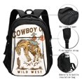 thumbnail image 3 of Easygdp Cowboy Up Vintage Wild West Mochila para Laptop de Viaje con Puerto USB, Mochila para Laptop con Puerto de Carga USB para Mujeres y Hombres, 3 of 7