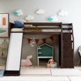 thumbnail image 2 of SESSLIFE Twin Size Loft Bed with 3 Drawers and Slide for Boys Girls, Espresso, 2 of 10