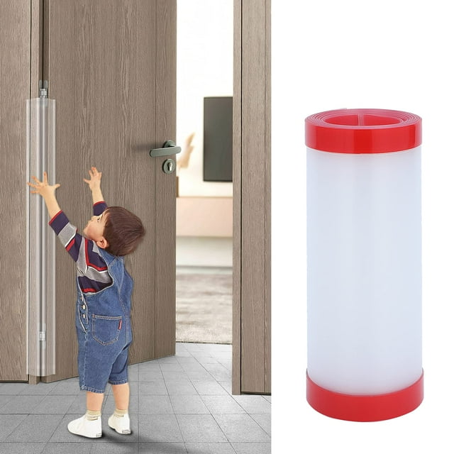 WJCA Door Pinch Guard & Hinge Cover, Heavy Duty Door Protector for Kids Finger Safety, Door Jam Shield, Child Safety Accessory to Prevent Finger Injuries (Clear Roll)