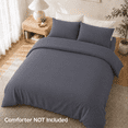 thumbnail image 4 of SORMAG Duvet Cover Set Soft Washed Microfiber Duvet Cover 3 Pieces Queen Dark Grey, 4 of 8