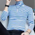 thumbnail image 2 of Camisetas para hombre, ropa coreana de otoño para hombre, camisetas ajustadas a rayas, camisetas de gran tamaño, cuello alto, ajustadas, rojas, de alta calidad, nuevas Y2k A, 2 of 5