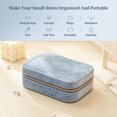 thumbnail image 3 of Casegrace Vintage Style Velvet Jewelry Box With Zipper Lock Elegant Double Layer Storage for Earrings Rings Necklaces Travel Jewellery Gift Case for Women Girls, 3 of 8