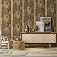 Peel and Stick Wood Plank Wallpaper Shiplap 17.7"x 19.7ft Brown