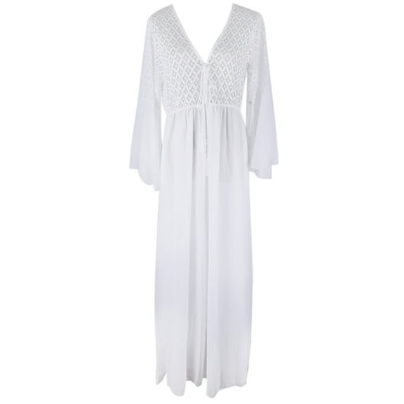 Jesscasday Lace Tunic Women Summer Beach Dress Robe Sarong Plus Size Swimsuit Cover Up