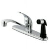 Kingston Brass Chatham Centerset Single Handle Kitchen Faucet with Side Spray