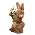 thumbnail image 3 of AMLESO Artificial Easter Straw Rabbit Sculpture, Handmade for Desktop Garden Decoration A, 3 of 8