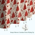 thumbnail image 6 of Red Christmas Tree Pattern Shower Curtain 36"x72" ,Bathroom Decorative Shower Curtains Set with 12 Hooks,Modern Waterproof Washable Shower Curtain, 6 of 6