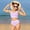 Purple, variant on 2026 New High Waisted Bikini Sets Sporty Two Piece Swimsuits Color Block Cheeky High Cut Bathing Suits, Bikini Set - Teen Swimwear Separate Top & Bottom for 5-13 Years (Dark Blue, 5-6 Years)