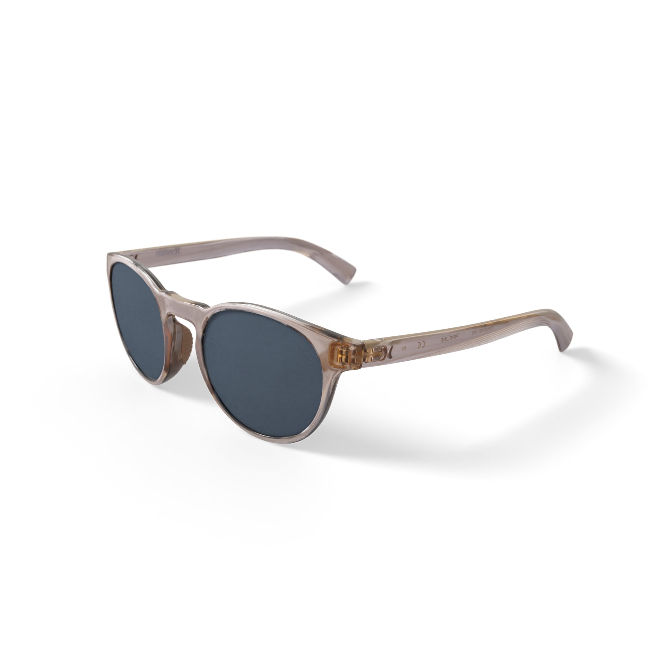 Hurley Men's Rx'able Sport Polarized Sunglasses, HSM3009PWM Crest, Nude/Crystal, 51-21-140, with Case