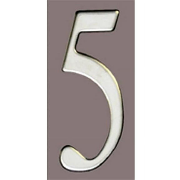 Stnls Steel Address Numbers - Stainless Steel - 3 Number - 5