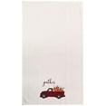 thumbnail image 5 of Set of 4, 100% Cotton Off White Vintage Truck with Pumpkin Sentiment Gather and Two Tone Waffle Wave Checks Fall/Halloween Festival Flour Sack Tea Towel/Kitchen Towel Size: 16” x 28"., 5 of 6