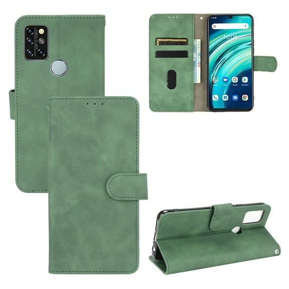 For UMIDIGI A9 Pro Solid Color Skin Feel Magnetic Buckle Horizontal Flip Calf Texture PU Leather &
