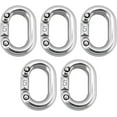 thumbnail image 1 of 5 Pcs Chain Link Stainless Steel Quick Link Chain Connector Easy To Install Quick Chain Connector Locking Carabiner Chain Hooks For Towing, 1 of 7