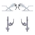 thumbnail image 2 of Brock Aftermarket Replacement Front and Rear Driver Left Passenger Right Power Window Regulator 4 Piece Set with Motor Compatible with 2013-2019 Nissan Sentra, 2 of 9