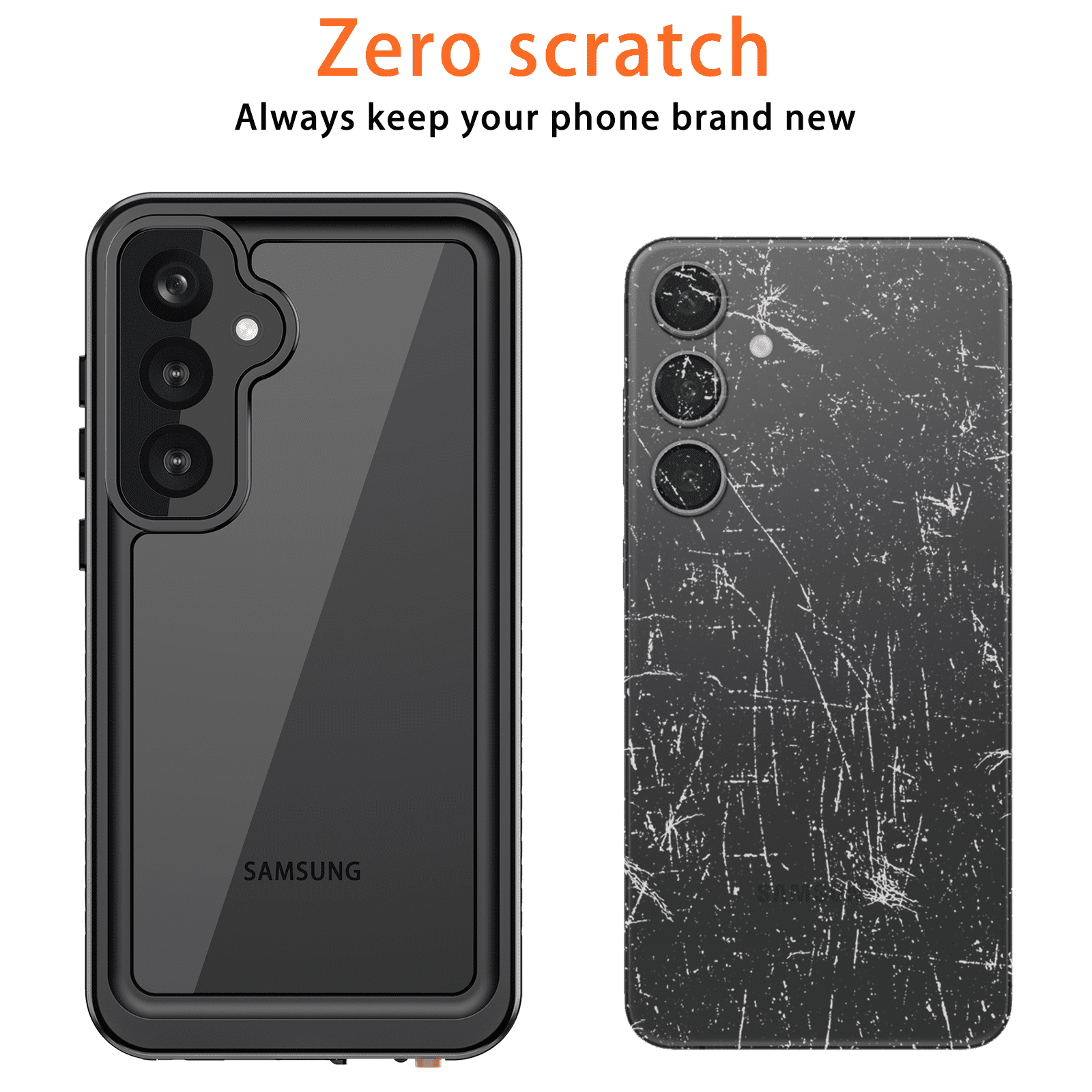 Casetego For Samsung Galaxy S24 Plus Case,IP68 Waterproof 14FT Underwater Dustproof Shockproof Rugged with Built-in Screen Protector Full Protect Phone Cover with Lanyard,Black