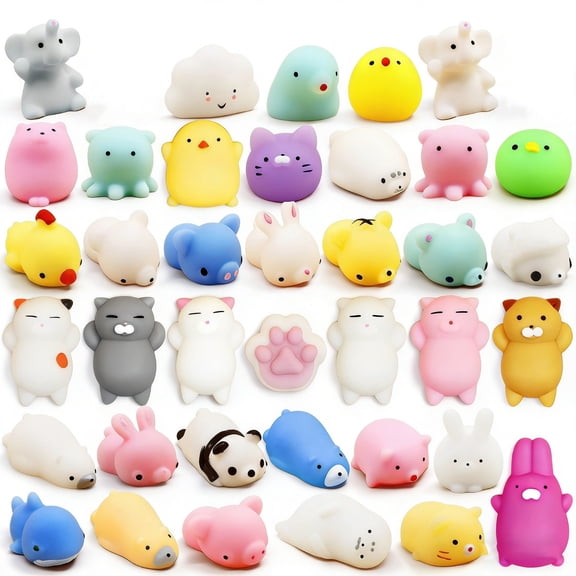 Cute Animal Stress Relief Balls, Soft Squeeze Fidget Toys for Adults, Portable Decompression Sensory Balls for Office Desk Travel