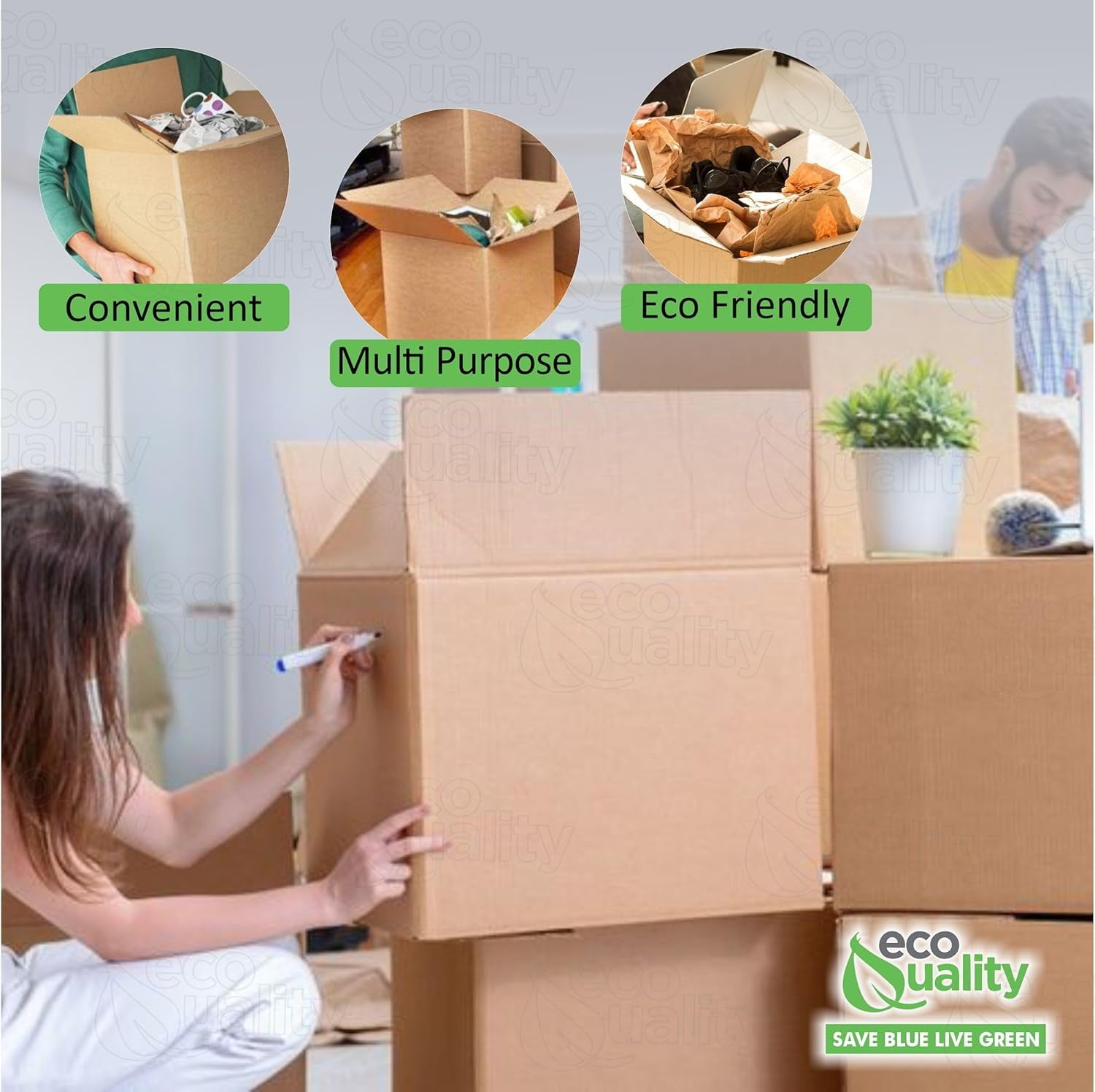 24x24x24 Moving & Shipping Boxes, Extra Strength, Heavy-Duty Corrugated Cardboard Boxes for Packing, Storage, Shipping (5)