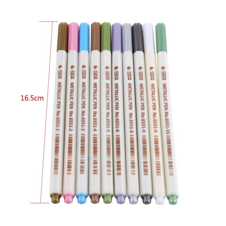 Gold Silver Metallic Color Pens Paper Tag Photo Albums Scrapbooking Signing  Pens
